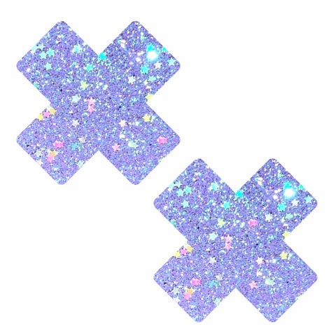 Purple Cotton Candy Blacklight Glitter X Pasties