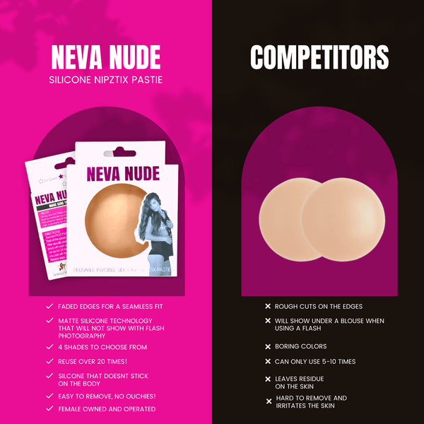 Nude Skin INVISIBLE REUSABLE Silicone Nipple Cover Pasties