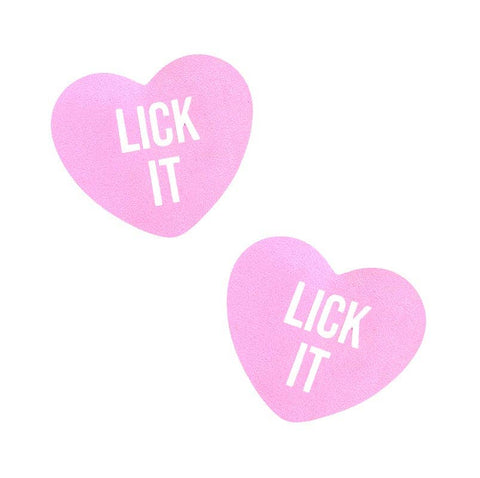 Lick It Light Pink Pastel Candy Heart Pasties