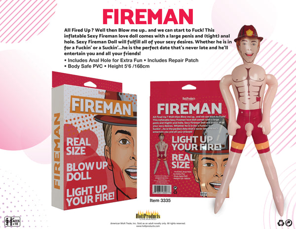 Fireman Blow Up Doll