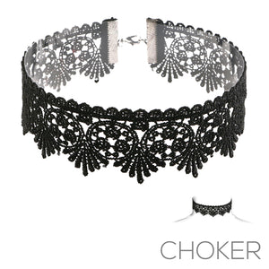 Wide Lace Choker