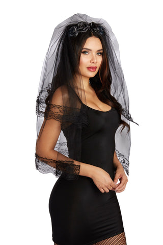 Black Veil Headpiece