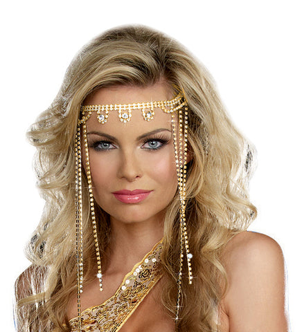 Shimmer Rhinestone Headpiece- Gold/Crystal