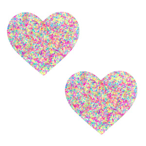 Neon Blacklight Glitter I Heart U Nipztix Pasties